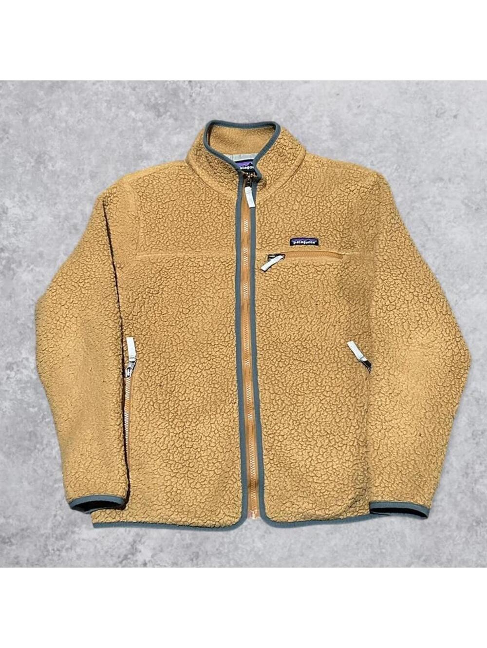 Vintage Patagonia Mustard Yellow Fleece Jacket - Tagged Medium, Fits Small